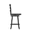 Flash Furniture Liesel Wooden Classic Ladderback Swivel Counter Height Barstool w/Solid Wood Seat, Gray Wash Walnut ES-UN-31WS-24-GY-GG - alternate 6